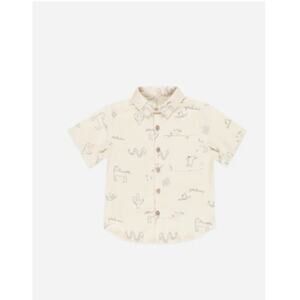 Rylee + Cru Baby Cream Wild West Collared Shirt Size 6-12 M